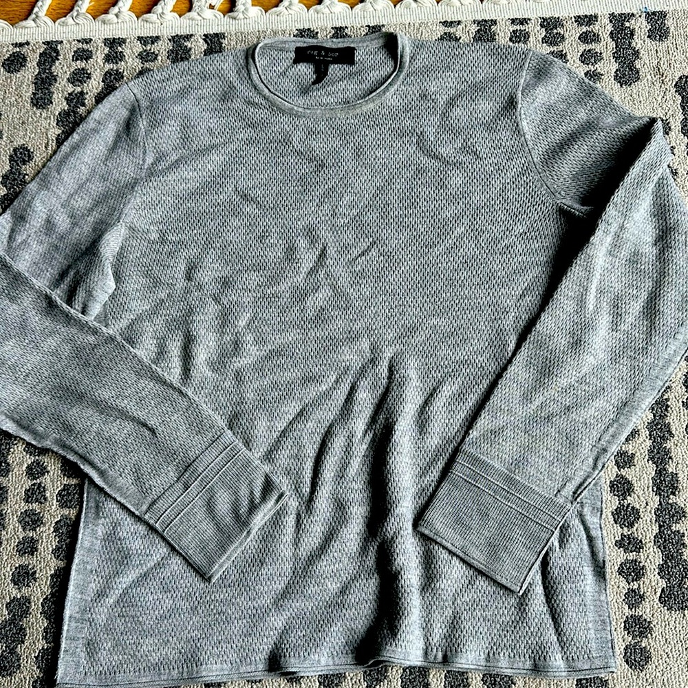 rag & bone Gray Crewneck Sweater